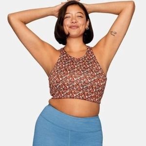 Outdoor Voices Floral TechSweat Move Free Crop Top - Medium